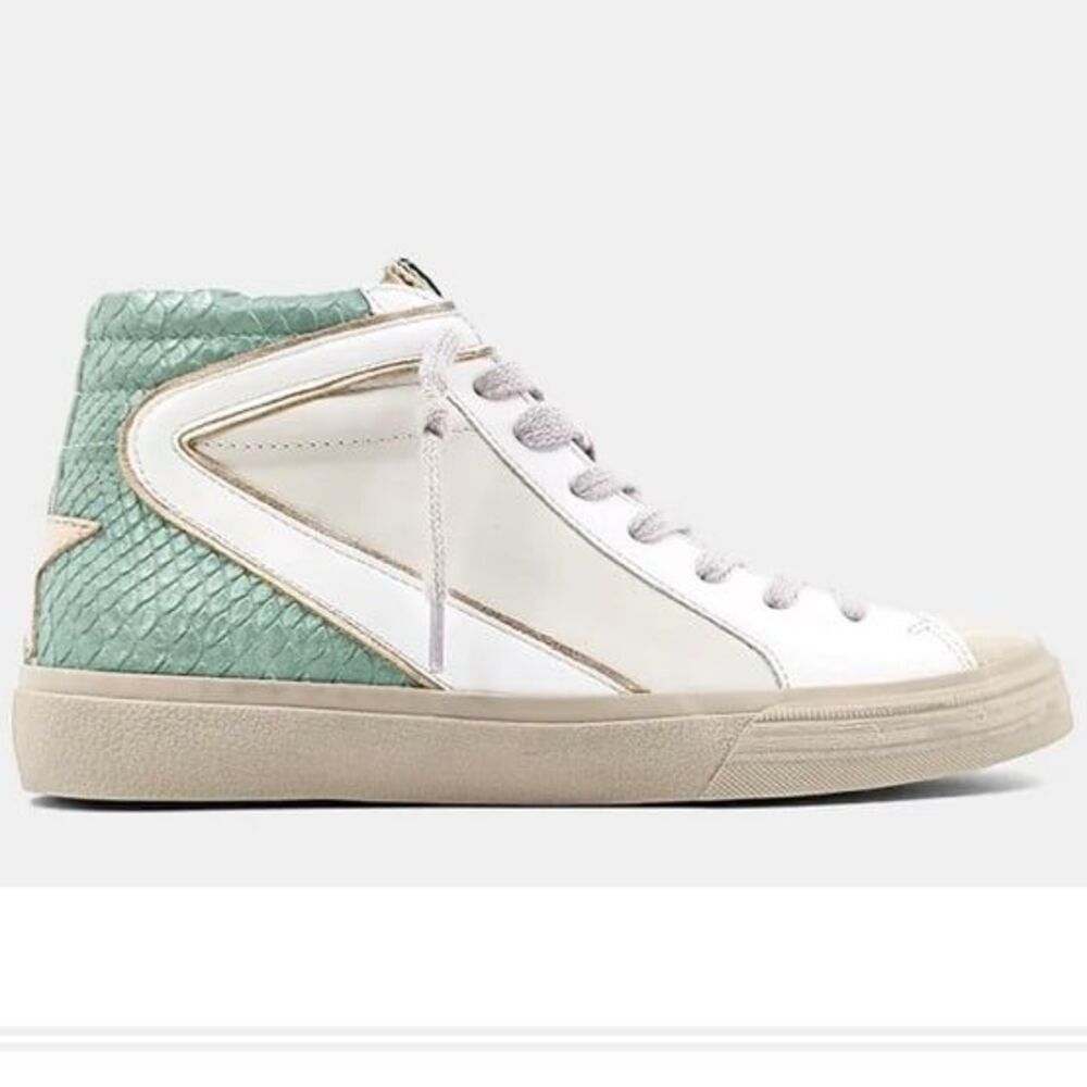Shushop sneakers 8 1/2 Shu Shop Rooney Sneaker-mint snake womens size 8.5 new